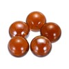 sourcing map Acrylic Beads,5pcs Round Acrylic Gemstone Brown 0.23lbs (0.98")