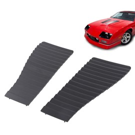 G-PLUS Hood Louver Inserts Grille Compatible with Chevy Camaro Z28 & IROC 1985 1986 1987 1988 1989 1990 Hood Louver Ornament Set Satin Black Finish Left and Right 748557