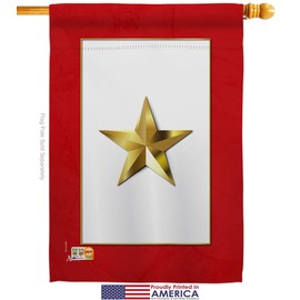 Gold Star House Flag Set Armed Forces Military Service All Branches Support Honor United State American Veteran Small Decorative Gift Yard Banner Made In USA 28 X 40