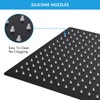 Lordear Black Rain Shower Head 16 Inch,Square High Pressure Stainless