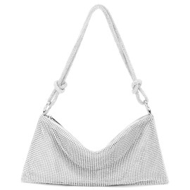 RNIEGA Rhinestone Evening Clutch Purses for Women Evening Bag Glitter Sparkly shoulder Handbags for Party Prom Wedding