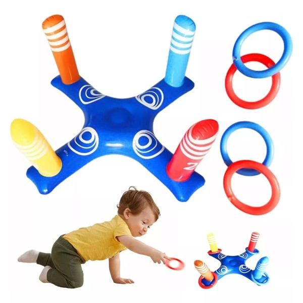 Veraly Juego Inflable Lanzamiento De Aros Juego Dinámico Piscina F