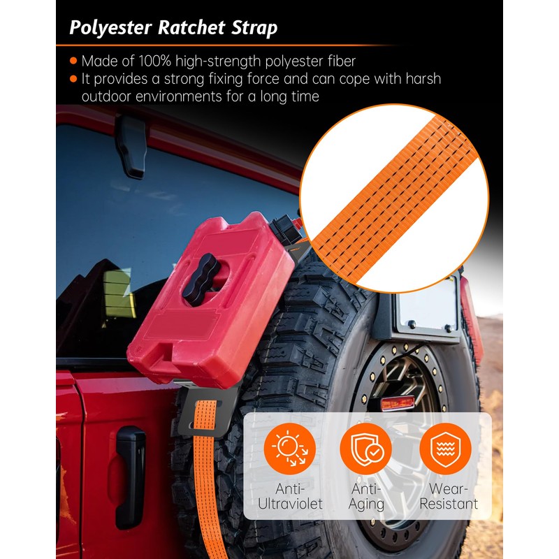 Krysolad 2 Pcs Universal Quick Release Spare Tire Mount, with