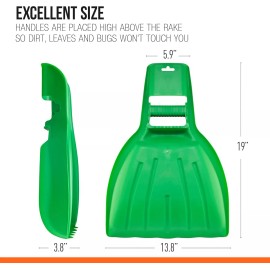 Superio Leaf Collector, Hand Rake for Leaf Picker Upper Gardening Hand Tool, 3 Pack