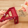 3D Carpenter Square with Degrees Scriber, 22.5-90 Degree Drawing Line