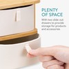 Navaris Bamboo Make-Up Organiser - Storage for Cosmetics - Organiser