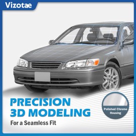 Vizotae Headlights for 2000-2001 Toyota Camry Halogen Headlamp Replacement with Amber Corner Lights, High/Low Beam W/Bulbs, Driver & Passenger Side