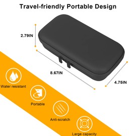 BOVKE BOVKE Travel Hard Case for Portable Handheld Nebulizer Machine for Adults and Kids, Carring Holder for Asthma Inhaler Mini Mesh Nebulizer for Breathing Problems, Black (Case Only)