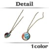 White Fang AZ331 Necklace, Starry Sky, Universe Design, Chain, Crystal,