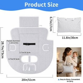 2-in-1 Baby Shopping Cart Cover, Soft Cotton Padded High Chair Liner with Safety Straps
