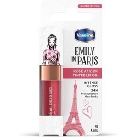 Emily in Paris Vaseline - Bálsamo Labial Líquido Color Rosa (3.5 g), Humectación hasta por 24 horas, Rose Amour