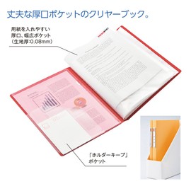 Lihit Lab File Clear Book A4, 20 Pockets, Light Green N7678-19