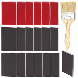 Glarks 21Pcs 1200-1500 Grits Sanding Sponge Sanding Pads Sanding Blocks Washable Flexible Soft Foam Wet Dry with 1Pc 2.5 Inch Painting Brush