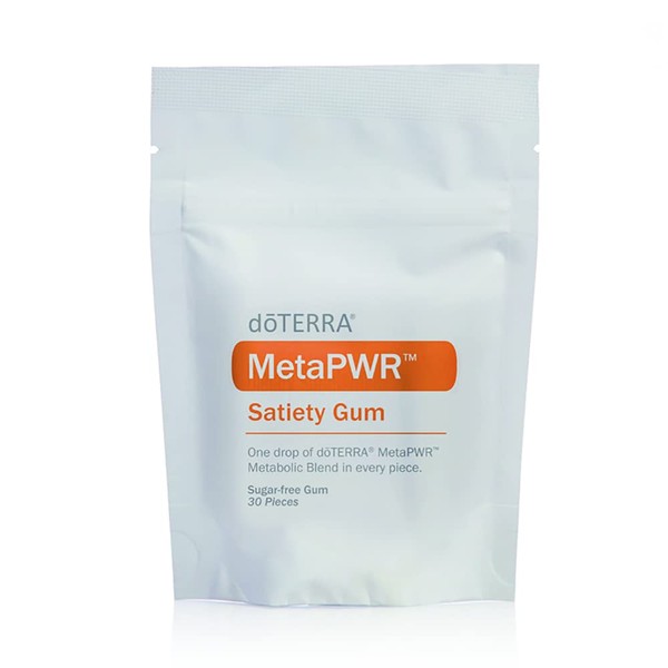 DoTerra MetaPWR Satiety Gum to Promote Mindful Eating and Appetite Control - Helps Curb Cravings - 30 Pieces