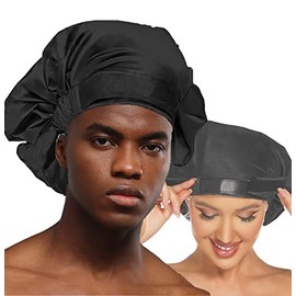 Hiumi Gorro Ducha Grande Hombres Mujeres Cabello Largo Reutilizable Trenzas Rastas