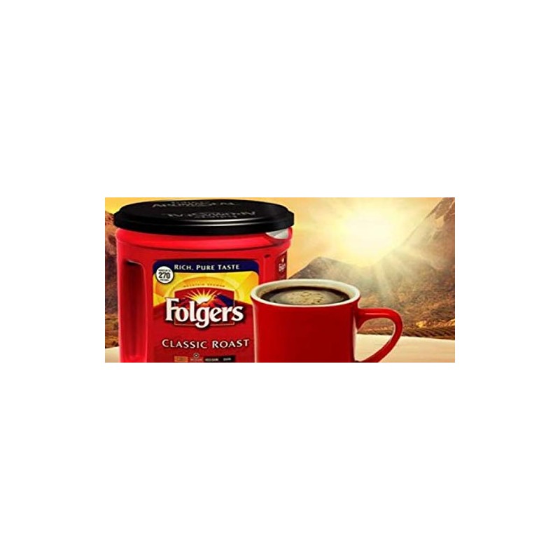 Folgers Classic Medium Roast Ground Coffee, 48 Ounce (Pack of