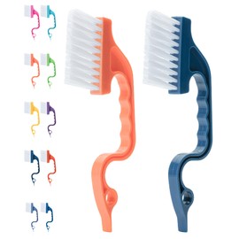 Slick- Window Track Cleaning Brush, 2 Pack, Window Cleaning Brush Tool, Window Groove Cleaning Brush, Window Track Cleaner, Gap Cleaning Brush, Window Groove Cleaning Tool, Navy Blue/Orange