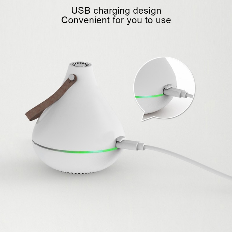 White ABS Mini Portable USB Charging Aromatherapy Essential Oil Diffuser