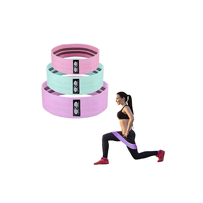 Zero.One% ZP1 Fabric Resistance Bands, Green/Pink/Purple/Grey/Black, Small, Medium, Large, ZP1-FabricBands
