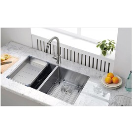 Starstar 18.875" Stainless Steel Colander For Kitchen Sink