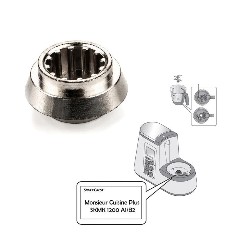 LST Food Processor Metal Gear Repair Clutch Compatible with Silvercrest