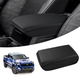 Center Console Cover Compatible with Toyota Tacoma 2024 2025 Accessories Armrest Cover Anti-Scratch Middle Console Pad Leather Armrest Protector