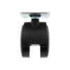 Set of 4 Furniture Castors Diameter 50 mm Black Plastic