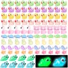 Guiqulai 100 Pcs Mini Resin Animals Luminous Mini Ducks, Turtles,