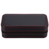 Portable 2Slots Carbon Fiber Leather Watch Storage Box Case Wristwatch