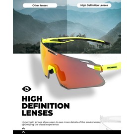 ROCKBROS Polarized Sports Sunglasses Windproof Cycling Glasses for Women Men 100% UV400 Protection Sun Glasses TR90 Frame Eye Goggles for Cycling Running Fishing Driving