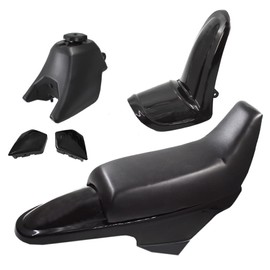 RainMan S Plastic Fender Body Seat Gas Tank Kit Replacement for Yamaha PW50 PY50 Black