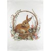 Half a Donkey Bunny in a basket large cotton tea