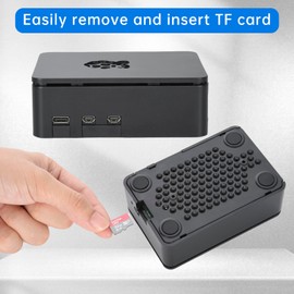 ELUTENG Raspberry Pi 5 Case, Raspberry Pi 5 Case with Fan Active Cooling, Raspberry Pi 5 Robust ABS Case with 4 Pieces Aluminium Alloy Heatsink for Raspberry Pi 5 4GB/8GB