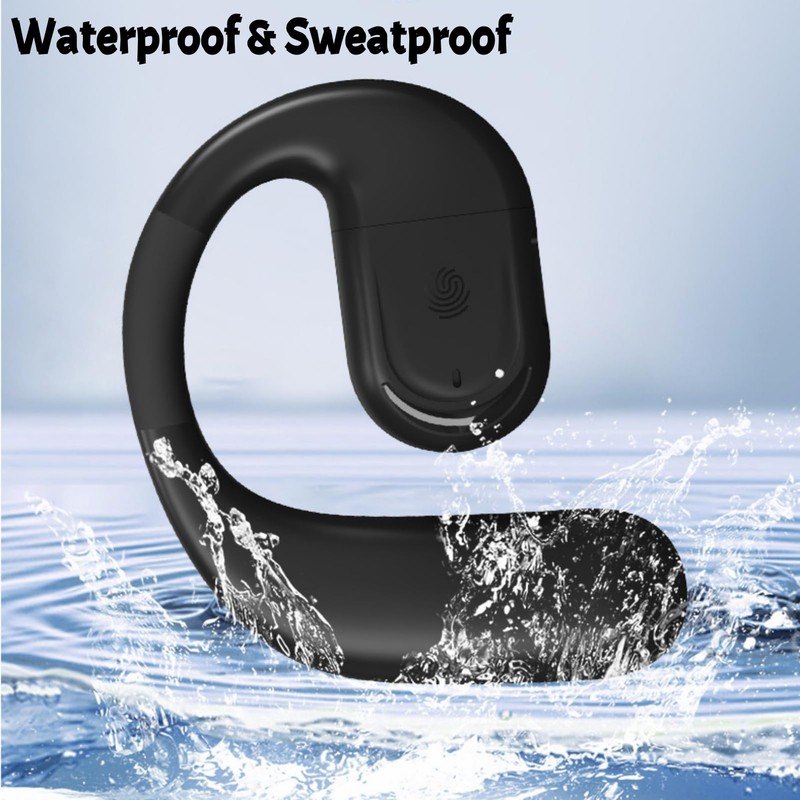 Open Ear Headphone,Bluetooth 5.4 Single Earpiece Handsfree Driving Headset with
