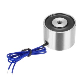 sourcing map Round Solenoid Electromagnet DC 12V 180N 44LB/20Kg Electric Magnet Electric Lifting Magnet for Automation Equipment