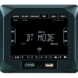Jensen JWM22 2-Speaker Zones AM/FM|BT|HDMI|AUX Cube Wall Mount Stereo, Speaker Output 4X 6 Watt, 30 Station Presets (18FM/12AM), Receives Bluetooth Audio (A2DP) and Controls (AVRCP) from Devices