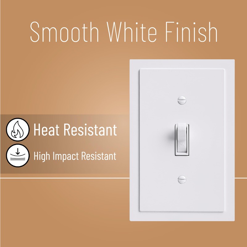 Bates- Light Switch Plates, 10 Pack, 4.9" x 3.2", Modern