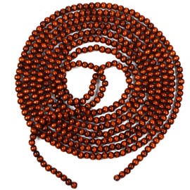 20 Feet Christmas Wood Bead Garland Wooden Rustic Farmhouse Beads Garland Wall Hanging for Country Natural Holiday Christmas Tree, Boho Decorations Wall Hanging Prayer Beads (Brown)