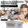 Dishwasher Basket,18/8 Stainless Steel Dishwasher Basket for Small Item,Replacement Fine