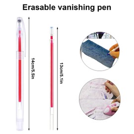Erasable Fabric Pens 4 Colors Heat Erasable Fabric Pens For Sewing, Sewing Pens For Marking Fabric, 4 Pen Shells With 20 Refills, Fabric Markers For Sewing, For Quilting Sewing, Dressmaking, Fabrics