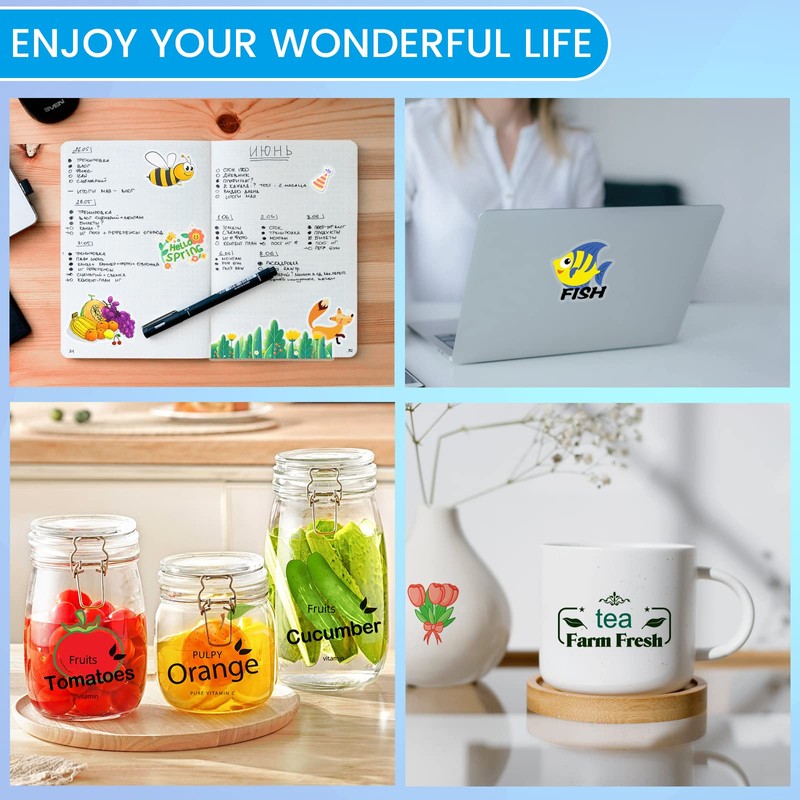 Uinkit 105Sheets Premium Clear Vinyl Sticker Paper for Inkjet Printer