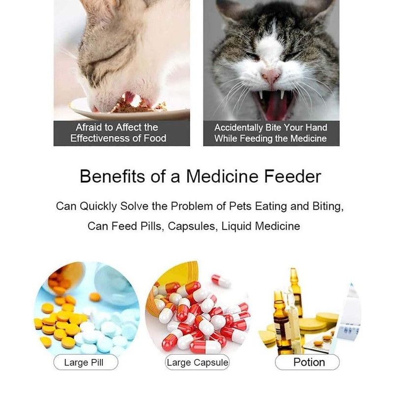 QIYADIN Pet Large Piller Gun Dog Pill Shooter Cat Piller