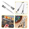 KONTONTY 2pcs Fine Tip Tweezers Stainless Steel Stamp Tweezers Rounded