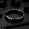 Pulsera De Hematita, Unisex, Diseño Ondulado, Elástica