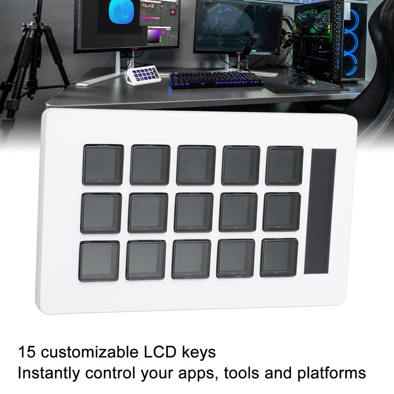 15 Key Visual Keyboard Professional Macro Keyboard LCD Custom Keyboard