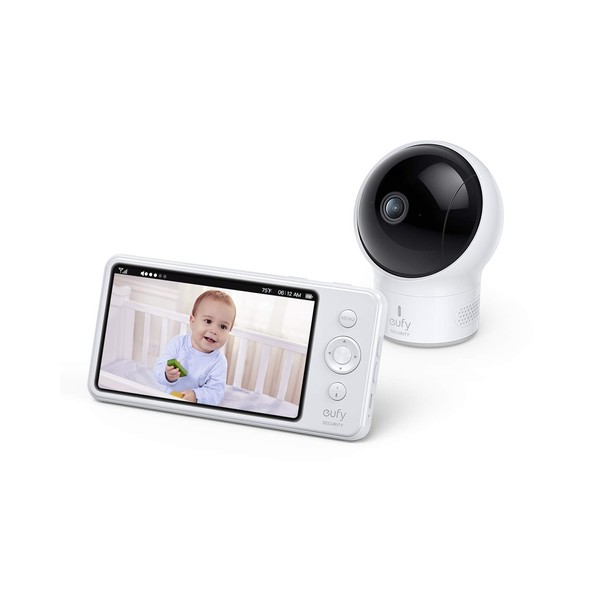 eufy Security, SpaceView Pro Video Baby Monitor with 5" Screen, Two-Way Audio, Security Camera, 720p, Pan & Tilt, Night Vision, Lullaby Player, Wide Angle Lens Not Included (No App Required)