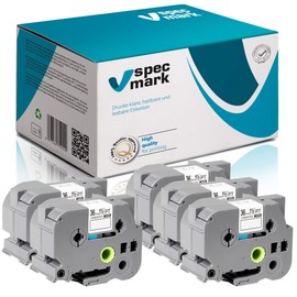 specmark TZe-263 Label Tape 36 mm x 8 m Set of 5 Blue on White Tape Compatible with Brother PT P-touch AZe-263 EZe-263 TZ-263 TZ2-263 Printer