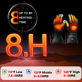 Heated Gloves, Electric Gloves Heated for Men/Women Rechargeable, Waterproof Work Motorcycle Glove for Winter Outdoor