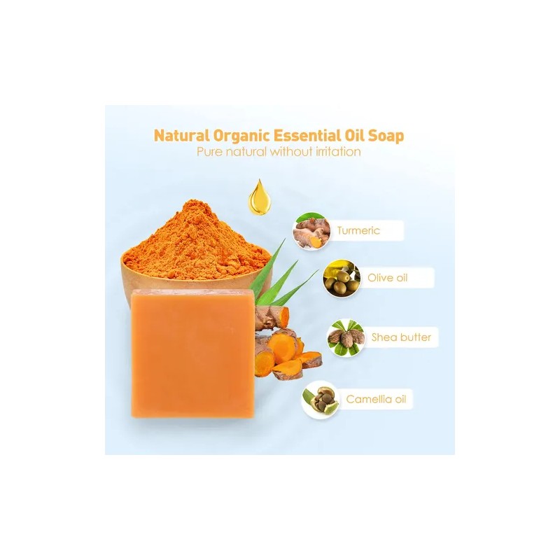 Jabón De Aceite Esencial Limpiador De Baño, 100 G, Turmeric