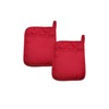 Home Collection Red Polyester/Rubber Oven Mitts, 9x7 in. Set of